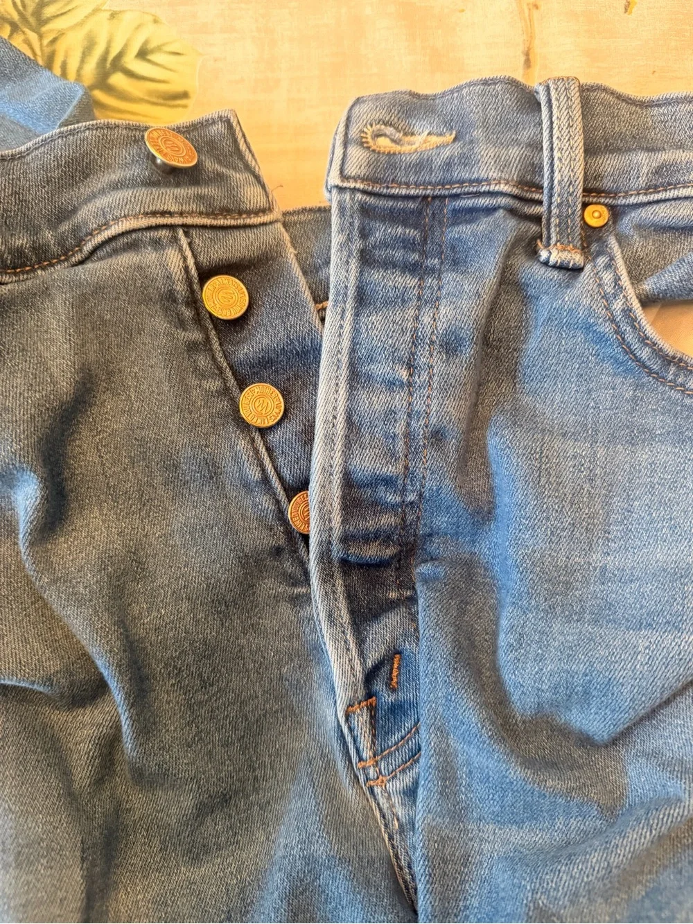 MOTHER high waisted hover denim in across the finish line